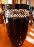 Waterford black diamond vase