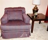 Henredon Club chair and painted side table