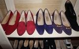 Dozens of Ferragamo and Cole Haan shoes, size 9 AA and AAA