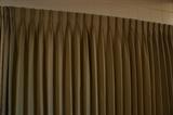 Beige cotton draperies, custom made