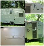 1960 Mallard Camper in good condition. General Electric antique ice box