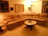 Looking for a sectional this one has recliners at each end ,, And check out this vintage table 