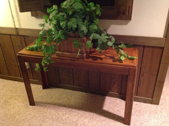 Sofa table and plant
