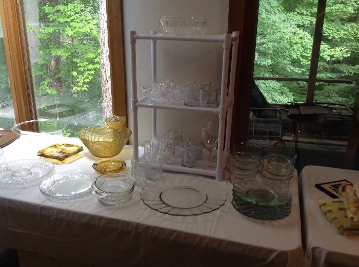Vintage Anchor Hocking and other glassware