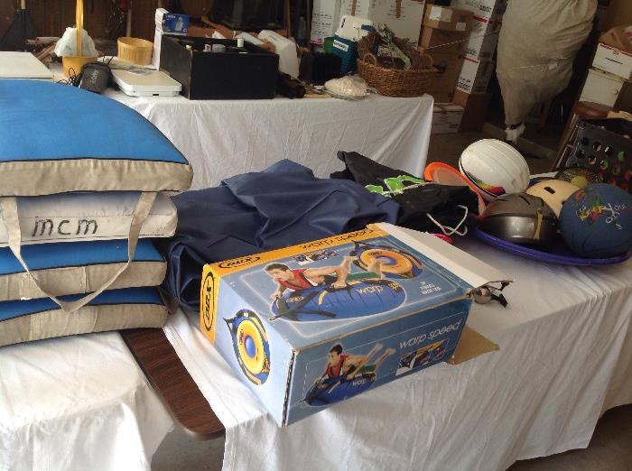 boat cushions, inflatables and other sporting goods