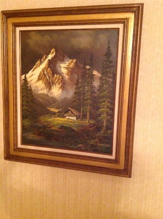mountain scene painting