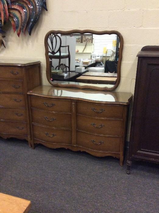 Double Dresser and Mirror