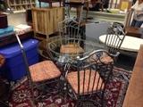 Glass Top Kitchen Table and 4 Chairs