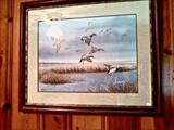 Signed 1978 'Ronald Lougue', winner of 'America's Most Prestigious Waterfowl Art Award.