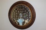 1900 Mirror, framed, round