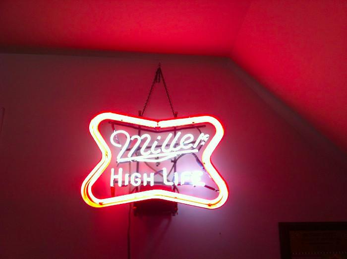 Vintage Miller High Life neon sign