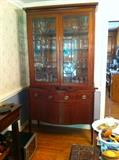 Antique glass front china hutch cabinet, circa late 1800’s
