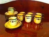 Antique Art Nouveau Limoges A.B. Leonard tea cups and saucers