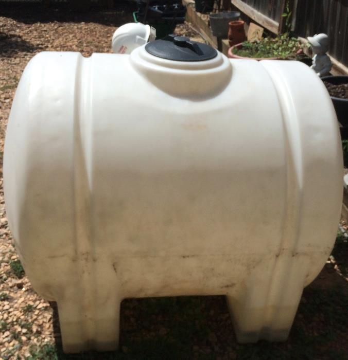One of Two large water containers