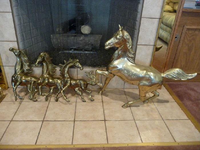 brass horses