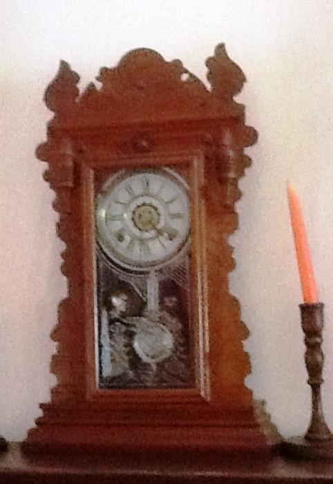 Victorian gingerbread mantle clock