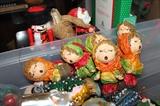 Vintage hand made paper mache caroler ornaments (other vintage Christmas)