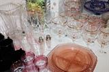 Depression glass, cranberry glass, more