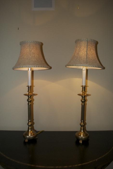 Lamps (2) brass