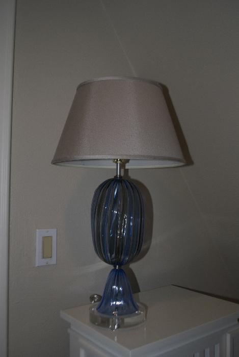Lamp with Murano glass style base