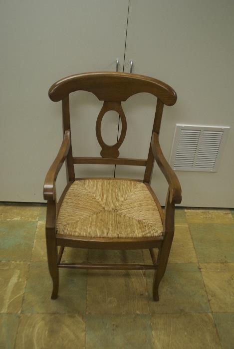 Set of 6 Pottery Barn cherry wood "Napoleon" style arm chairs