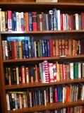    Large assortment of books including cookbooks