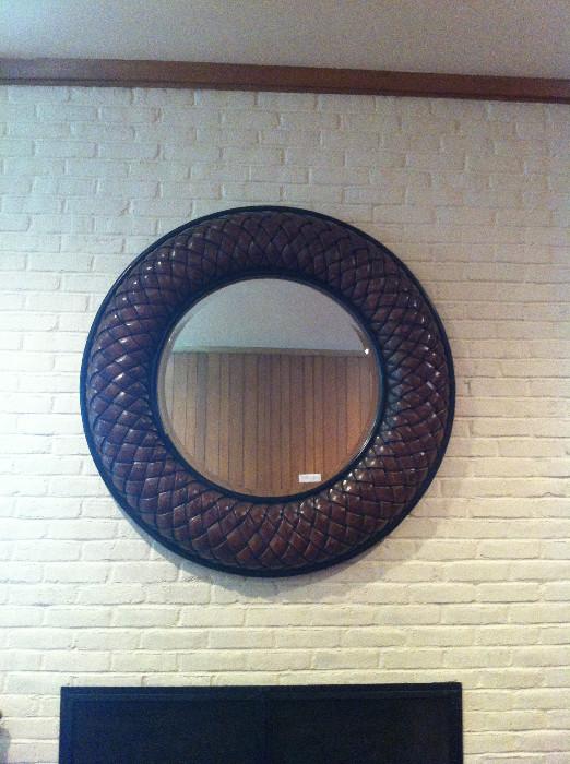                           Large round mirror