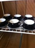                         Black/white cups & saucers