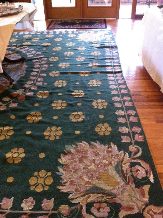 Very large (12' x17') Portuguese needlepoint rug (from the Louise Orr “Pinky” Estabrook estate)