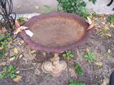 ANTIQUE IRON BIRD BATH