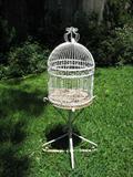 VINTAGE IRON BIRD CAGE