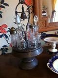                             Silver plate cruet set