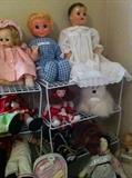       Large assortment of dolls (including Popeye)