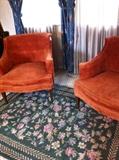                            Matching orange chairs
