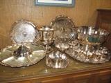 Wallace Grande Baroque Silver Plate Punch Bowl Set and more!