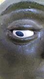 Meaders early examples of his Face Jugs , he used a black marker to dot the eyes.