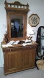 Antique dresser with tall mirror,,,,circa 1870 or earlier .