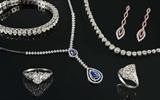 Lot 1124) 7.62 Ctw Diamond Tennis Bracelet; Lot 1032) Fabulous Diamond & Tanzanite Necklace; Lot 1119) 9 Ctw Diamond Riviere Necklace 18K Gold; Lot 1173) 18K Rose Gold Pink Sapphire Earrings; Lot 1061) Platinum 1.02 Ct Old Euro Diamond Ring; Lot 1138) .75 Ct Marquise Diamond in Platinum Ring