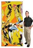 Lot 1150:  WUJCIK, Theo, (American, 1936-2014): Pop Art Composition, Oil/Canvas, 90'' x 42 1/2'', signed verso, dated 1998, thin edge wood frame with bottom of frame missing, easily replaced. Est. $800/1200**