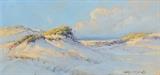 Lot 1210:  DIEHL, Arthur Vidal, (American, 1870-1929): Provincetown Dunes, Oil/Board, 10 1/2'' x 21 1/2'', signed lower right, original carved frame, 14'' x 25 1/4''. Est. $1000/2000**
