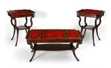 Lot 1204:  3 PIECE FRENCH COFFEE TABLE & LAMP TABLES