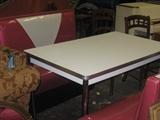 Retro pair of booths and table