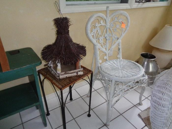 ornate wicker chair