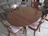 Pennsylvania House Solid Wood Dining Table with 2 Leaves and 6 Chairs