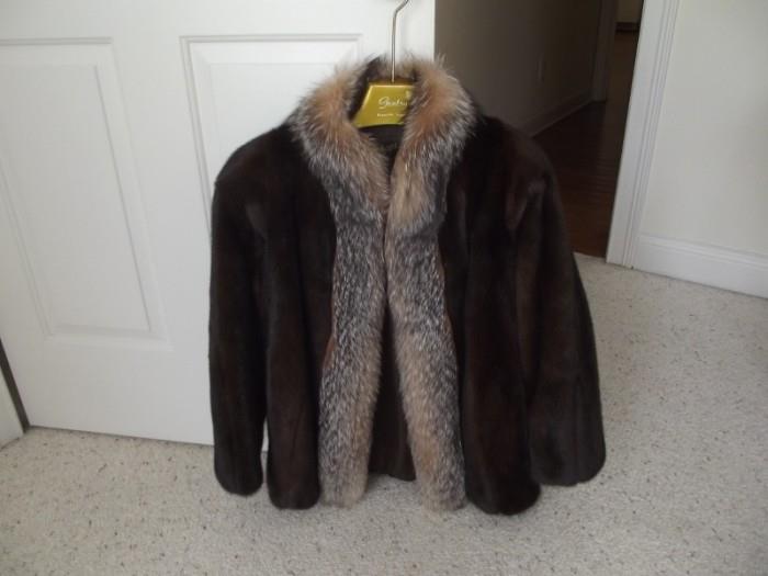 Georgeous Mohogany Mink with Fox Collar