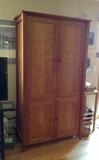 Cherry Shaker-style media cabinet - made by McKinnon Furniture Co.  (Cost $2400 new in year 2000)