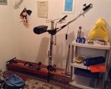 NordicTrack Limited trainer, a few small barbells & other misc.