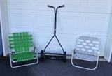 Fun aluminum lawn chairs & American brand push mower - in great condition!