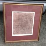 1970 Mark Tobey lithograph - edition 18/24. Published by Erker Presse, St. Gallen (Switzerland).  Image size is 12" x 14"' framed size 22" x 24".  Can you see the dog?