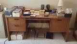 Teak executive desk (it's big)